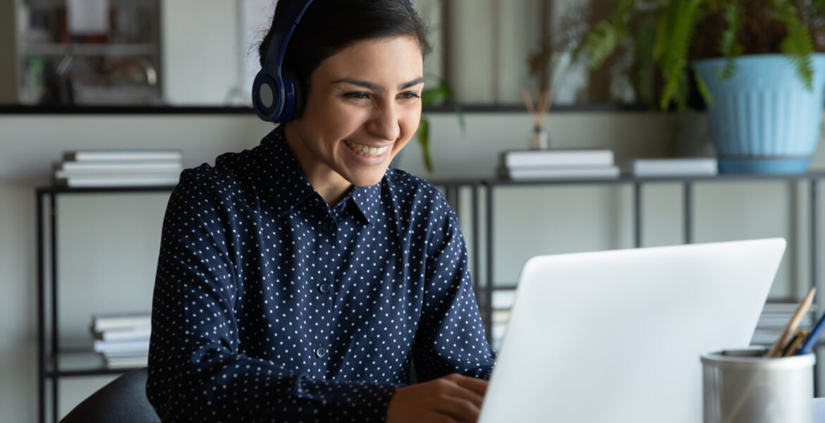 Head,Shot,Happy,Young,Indian,Ethnicity,Female,Manager,Wearing,Wireless