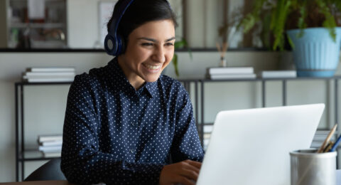 Head,Shot,Happy,Young,Indian,Ethnicity,Female,Manager,Wearing,Wireless